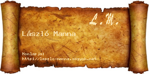 László Manna névjegykártya